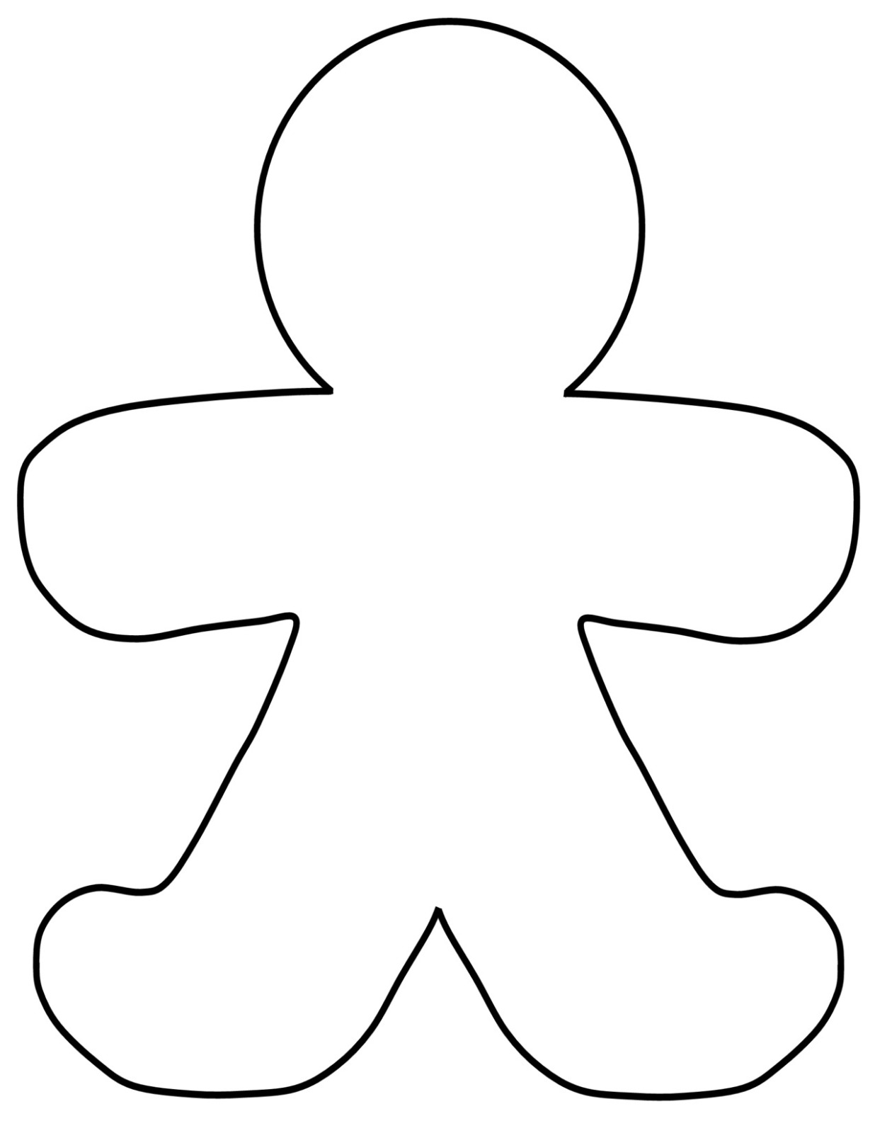 clip art gingerbread man outline - photo #16
